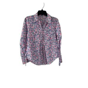 Lilly Pulitzer Floral Print Button-Up Shirt